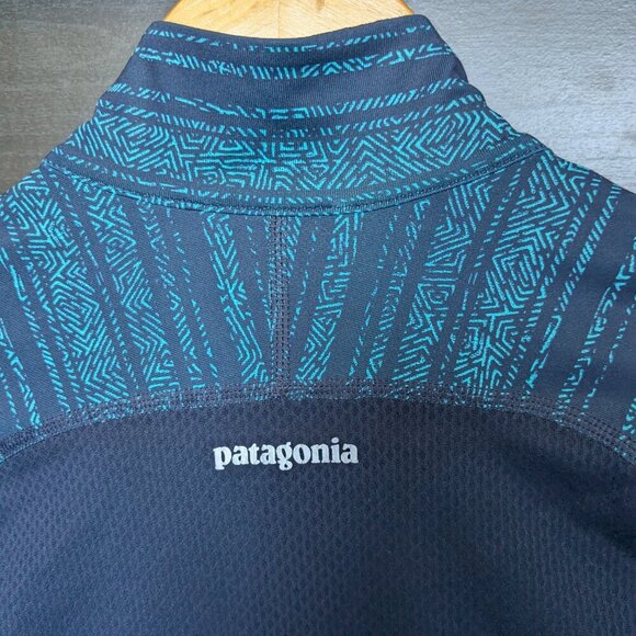 Patagonia Long Sleeve Half Zip Blue Hiking Outdoor Pullover Small - Picture 5 of 6